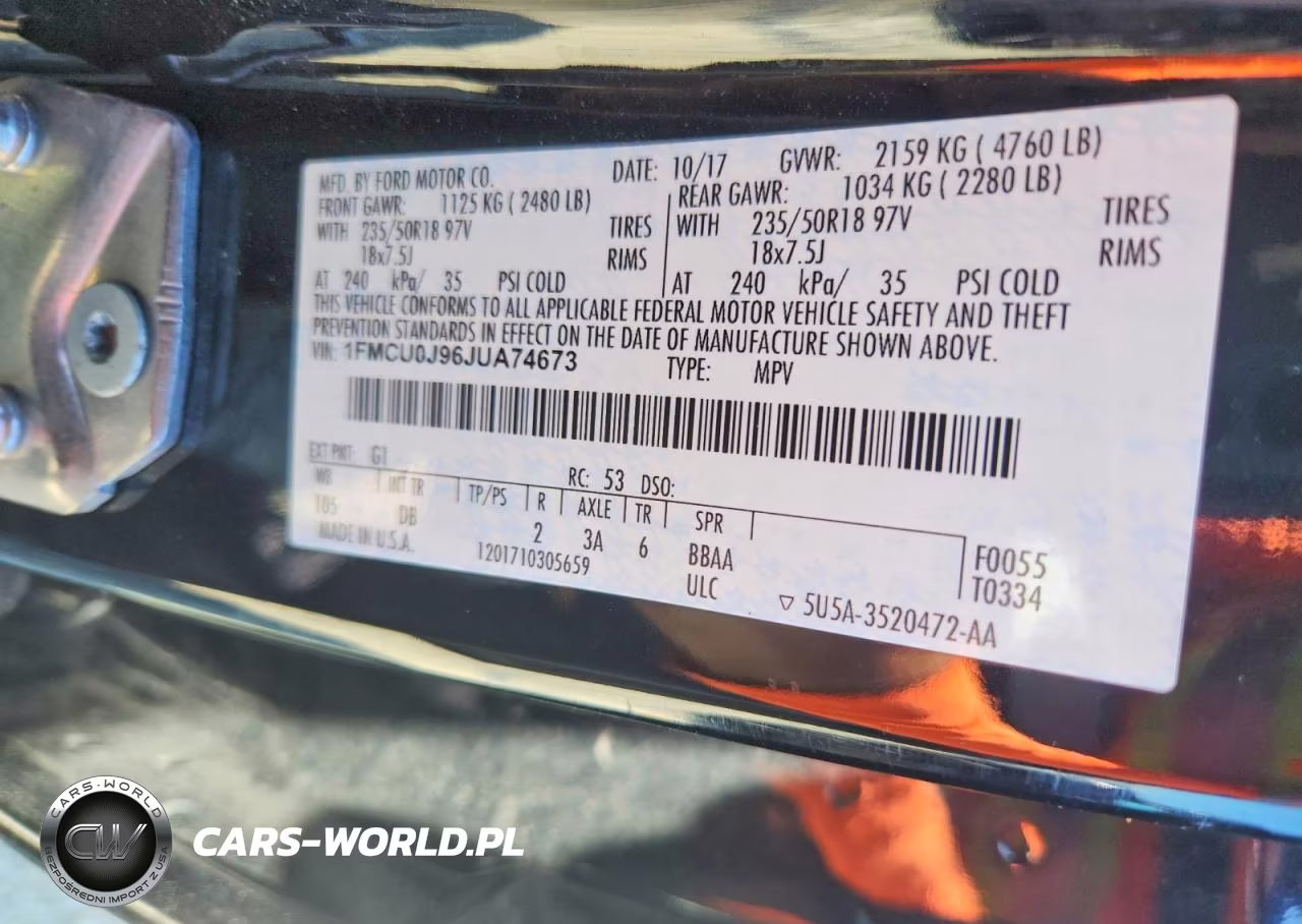 2018 Ford Escape Titanium VIN:1FMCU0J96JUA74673 - 12