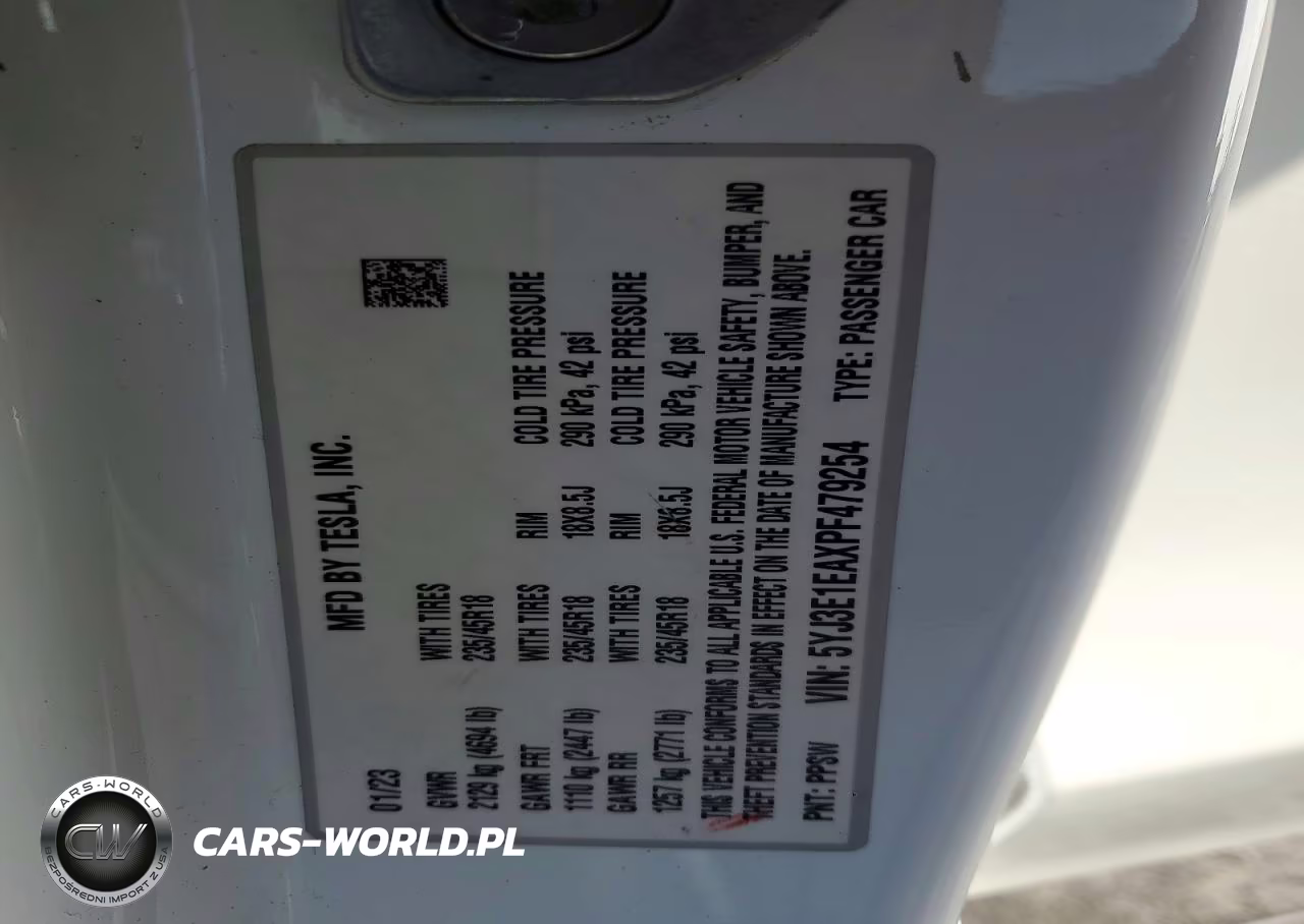 2023 Tesla Model 3 VIN:5YJ3E1EAXPF479254 - 12