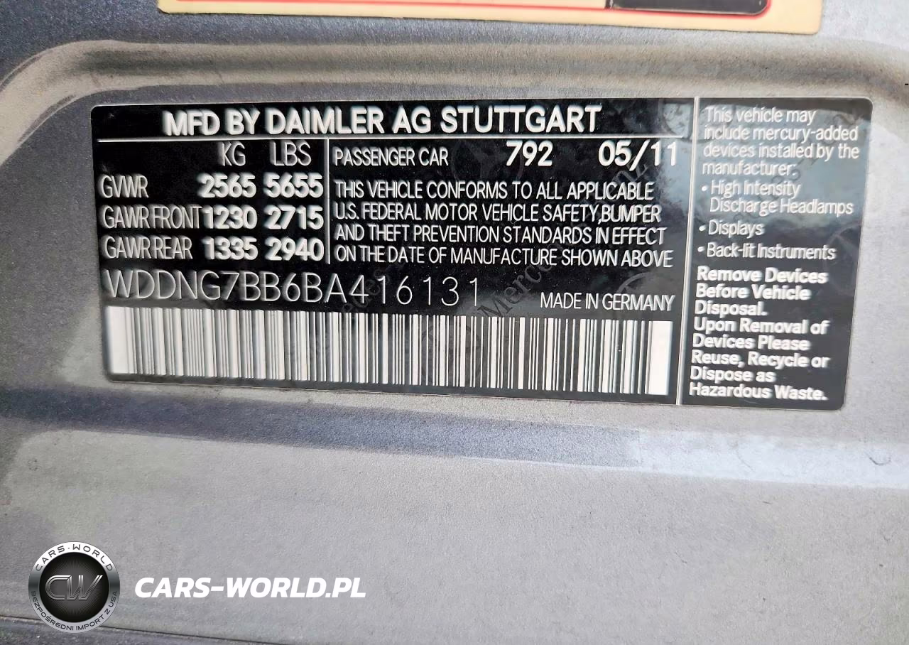 2011 Mercedes-Benz S-Class VIN:WDDNG7BB6BA416131 - 13