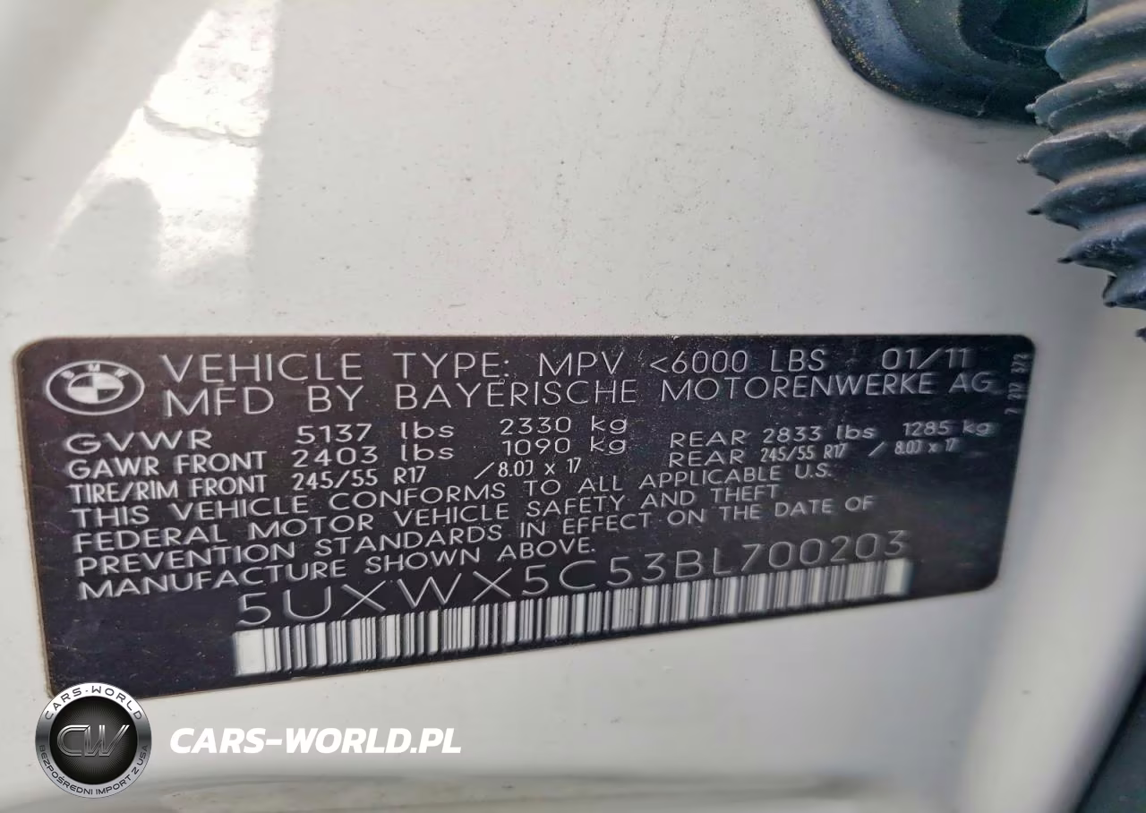 2011 BMW X3 xDrive28I VIN:5UXWX5C53BL700203 - 12