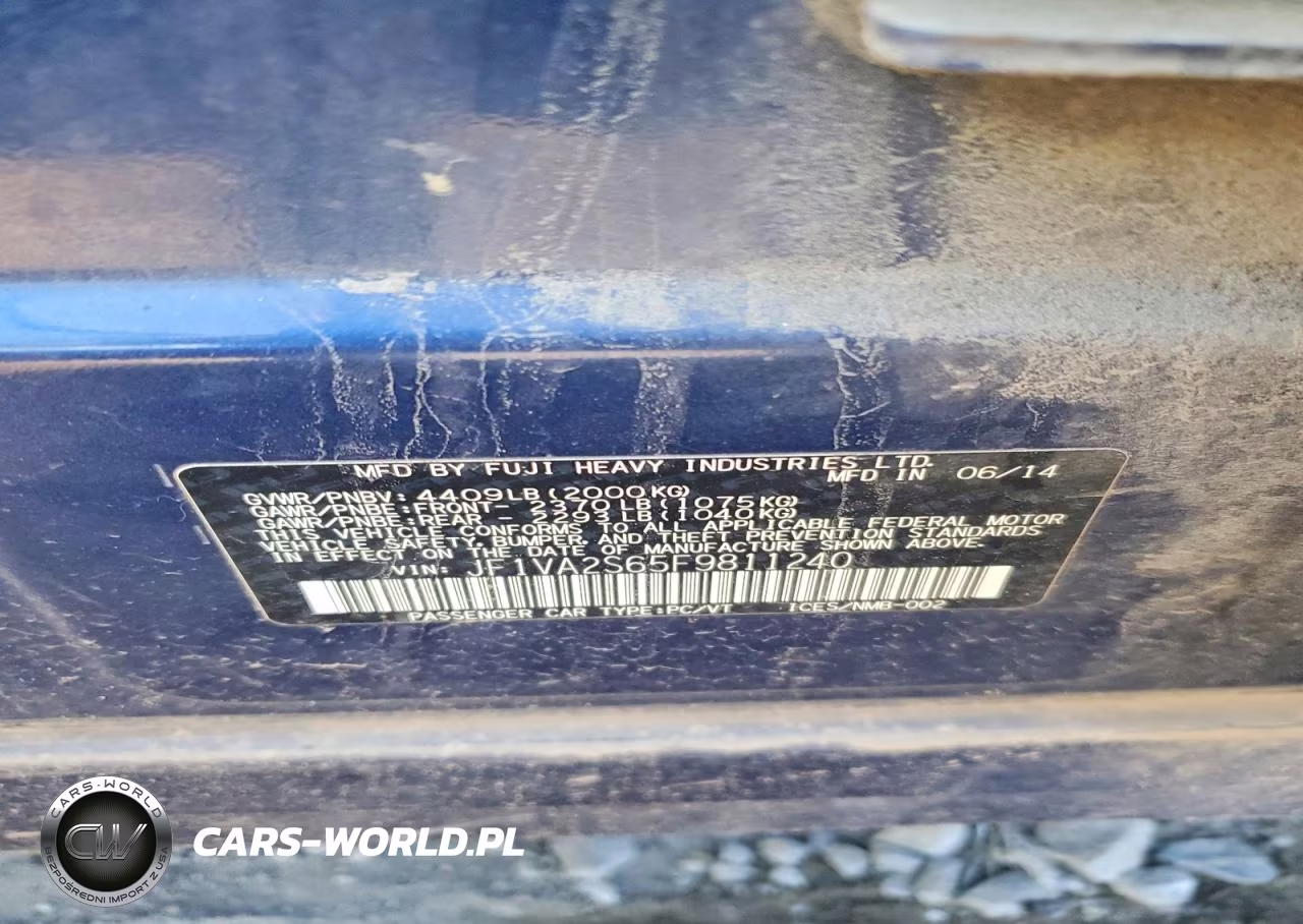2015 Subaru Wrx Sti Limited VIN:JF1VA2S65F9811240 - 12