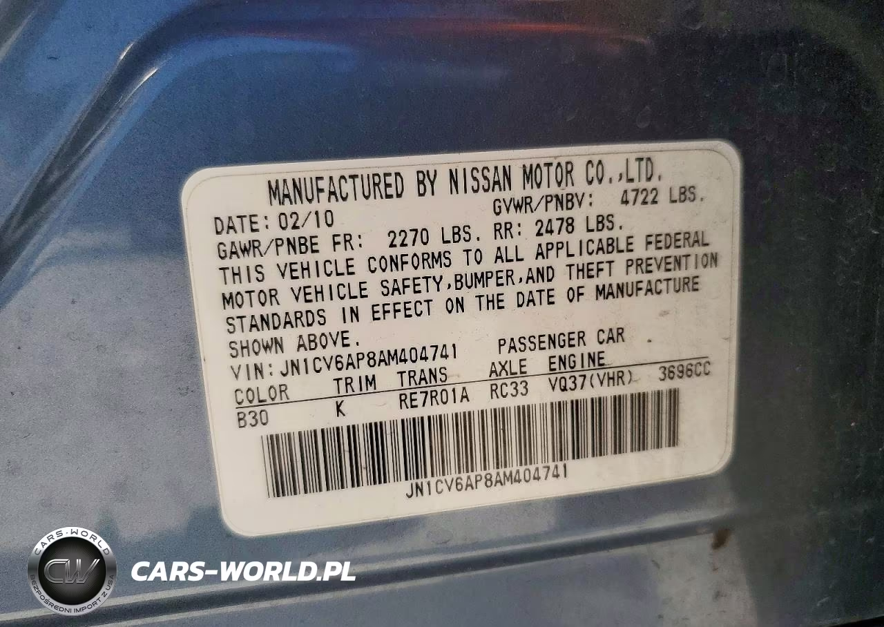 2010 Infiniti G37 Sedan Base VIN:JN1CV6AP8AM404741 - 12
