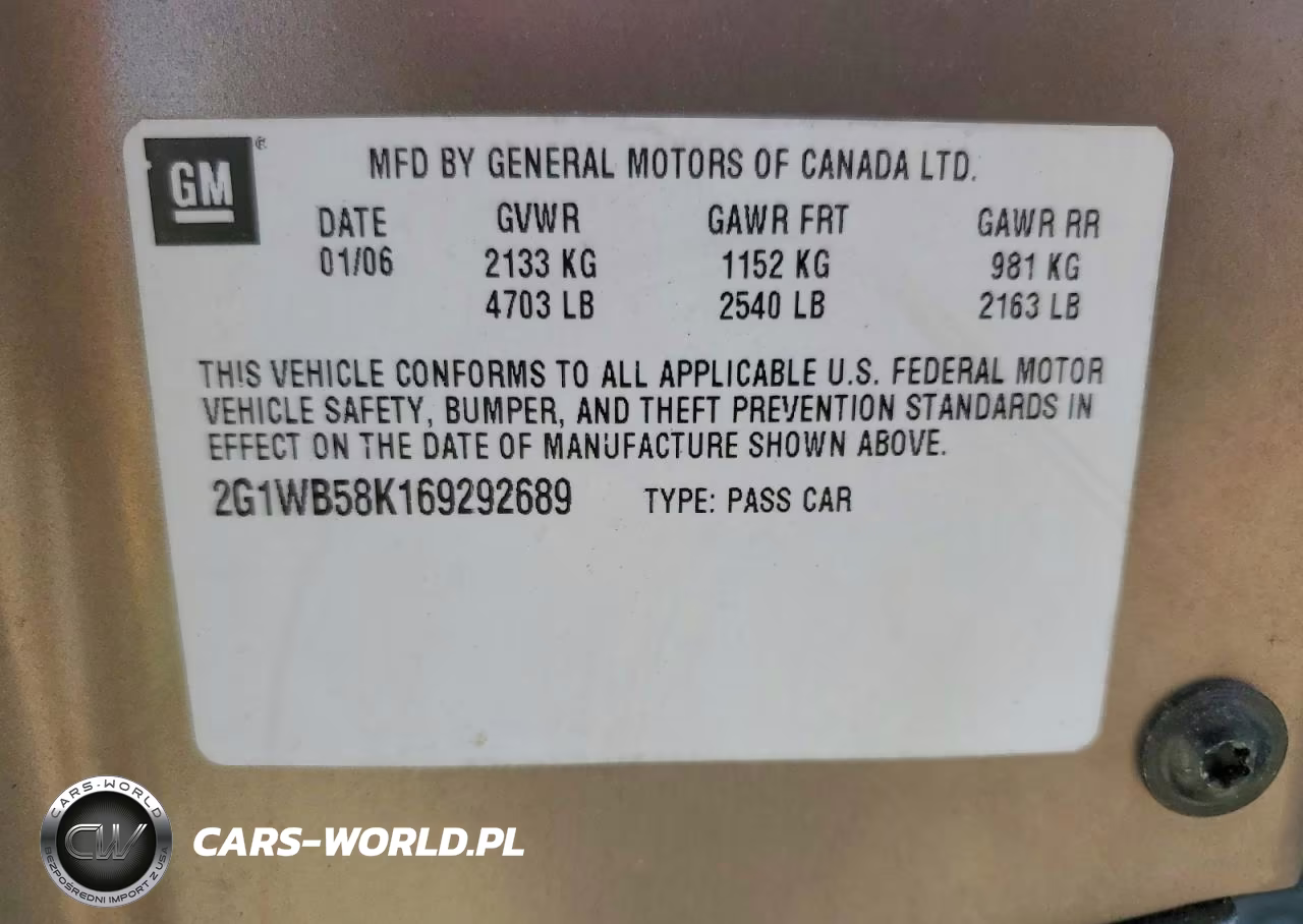 2006 Chevrolet Impala Ls VIN:2G1WB58K169292689 - 12