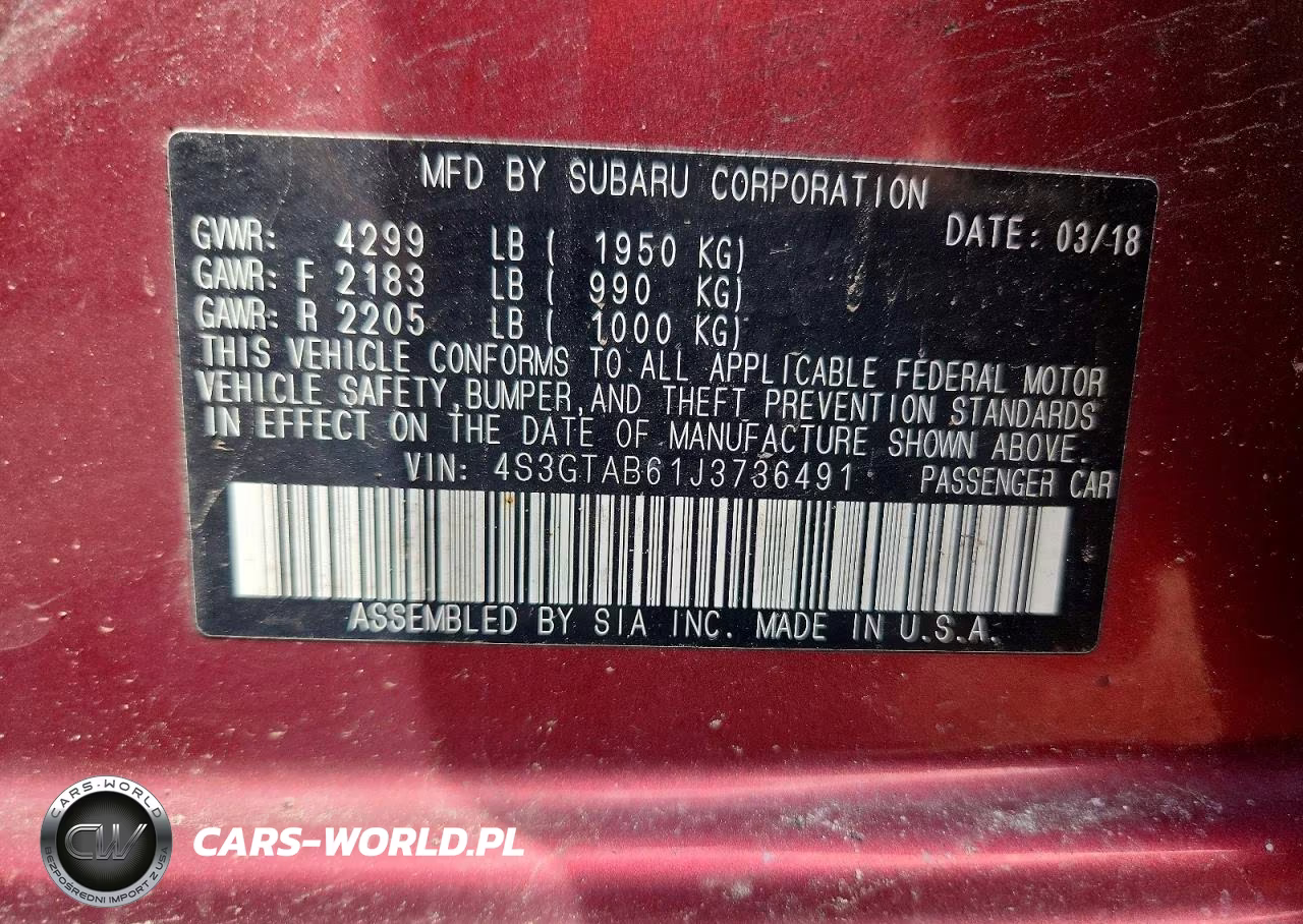 2018 Subaru Impreza Premium VIN:4S3GTAB61J3736491 - 13