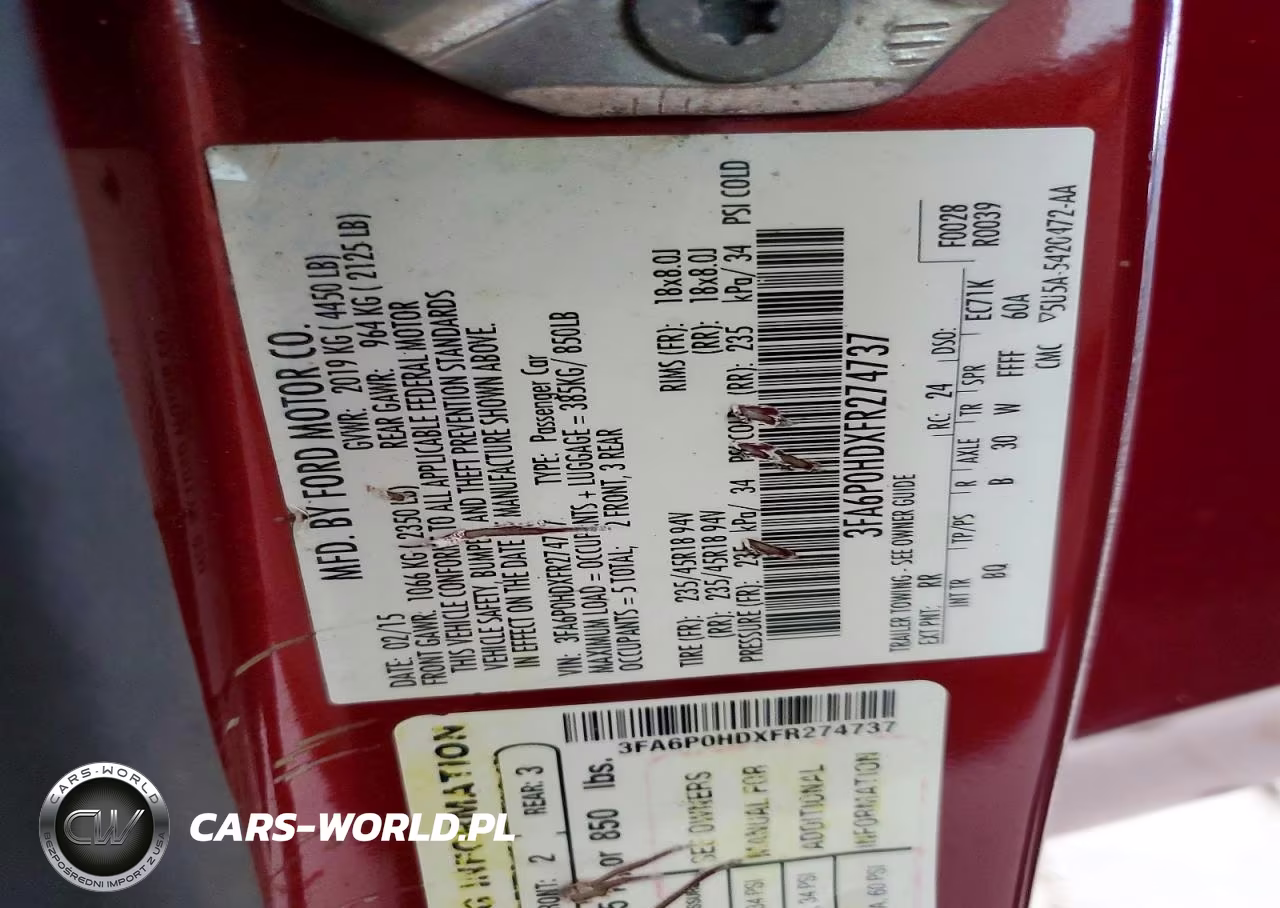 2015 Ford Fusion Se VIN:3FA6P0HDXFR274737 - 12