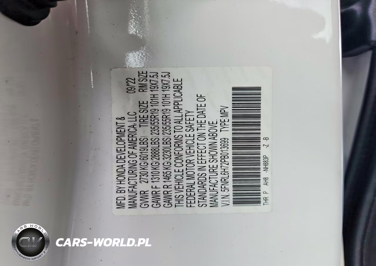 2023 Honda Odyssey Sport-L VIN:5FNRL6H72PB013699 - 14