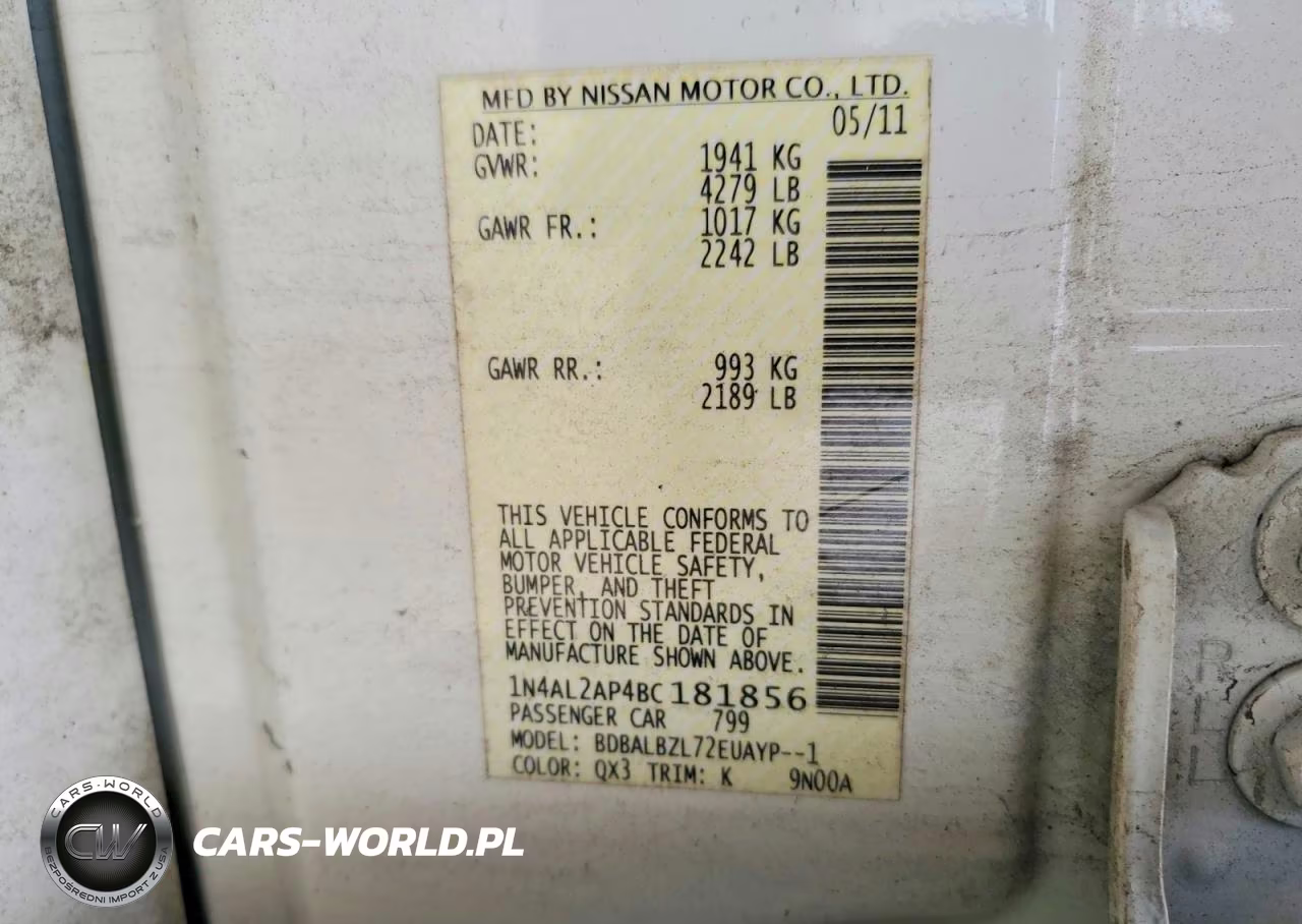 2011 Nissan Altima 2.5 VIN:1N4AL2AP4BC181856 - 12