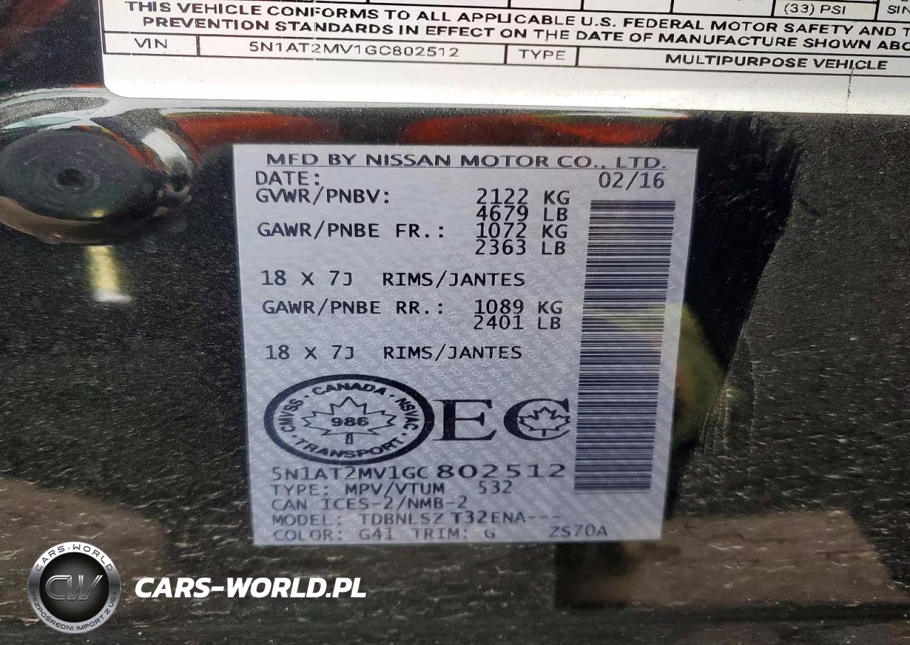 2016 Nissan Rogue S VIN:5N1AT2MV1GC802512 - 14