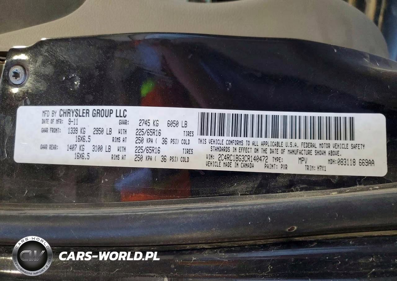 2012 Chrysler Town & Country Touring VIN:2C4RC1BG3CR140472 - 13