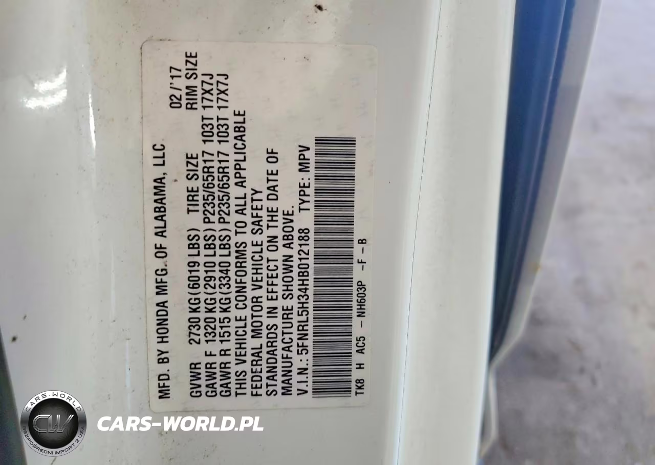 2017 Honda Odyssey Se VIN:5FNRL5H34HB012188 - 13