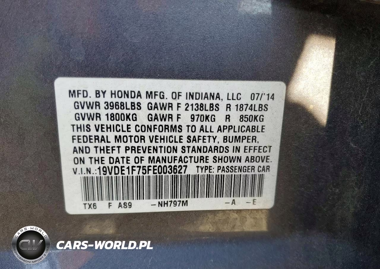 2015 Acura Ilx 20 Tech VIN:19VDE1F75FE003627 - 12