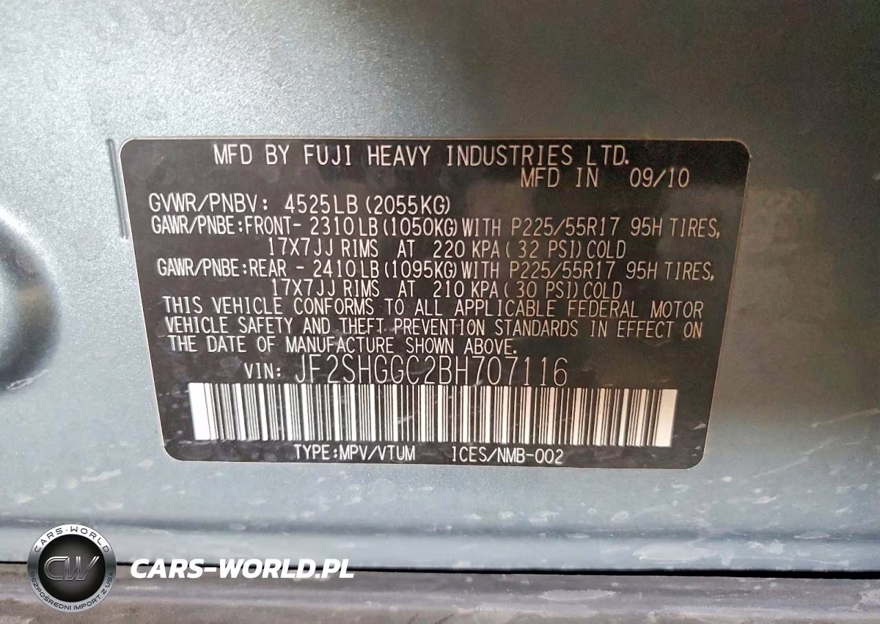 2011 Subaru Forester Touring VIN:JF2SHGGC2BH707116 - 12