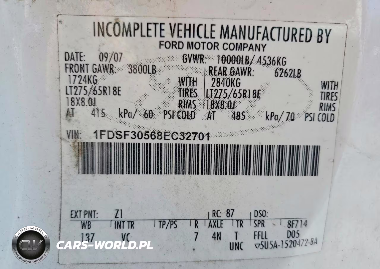 2008 Ford F350 Srw Super Duty VIN:1FDSF30568EC32701 - 13