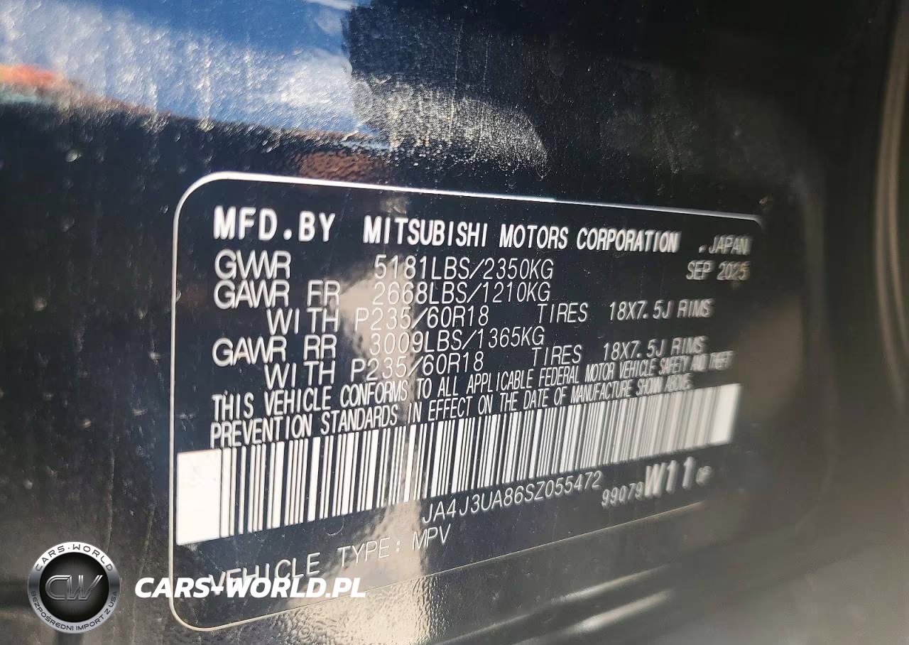 2025 Mitsubishi Outlander VIN:JA4J3UA86SZ055472 - 13