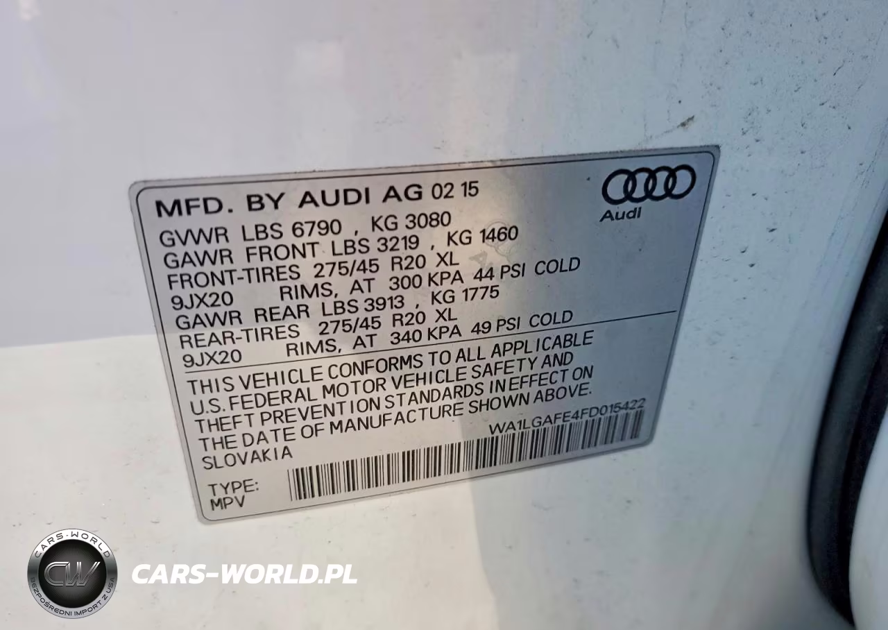 2015 Audi Q7 Premium Plus VIN:WA1LGAFE4FD015422 - 13