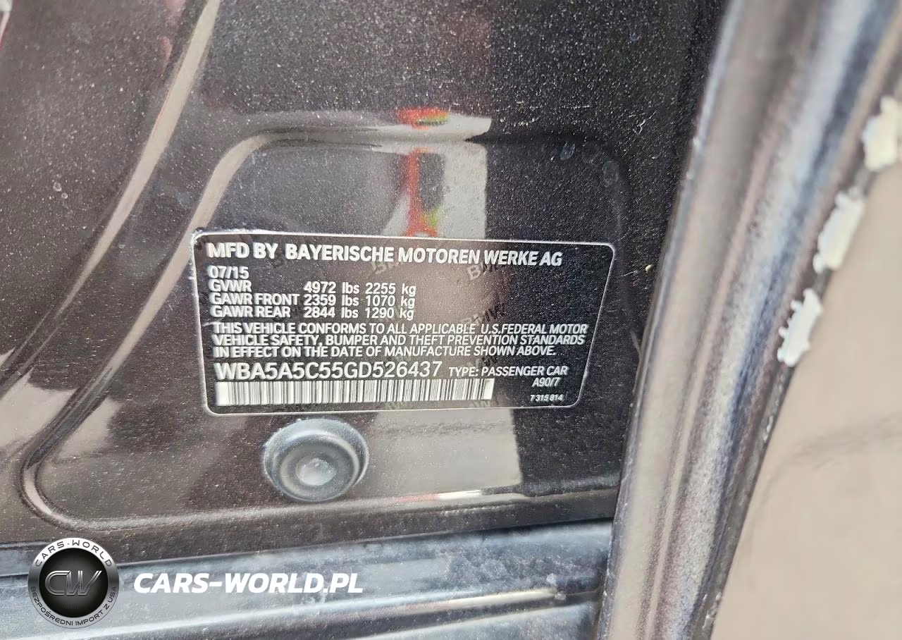 2016 BMW 528 I VIN:WBA5A5C55GD526437 - 12