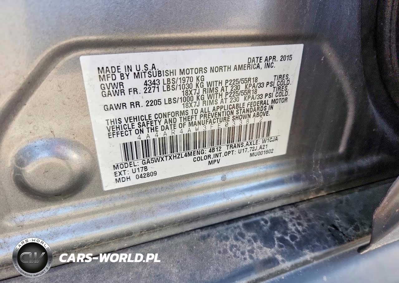 2015 Mitsubishi Outlander Sport Se VIN:4A4AR4AW3FE033812 - 13