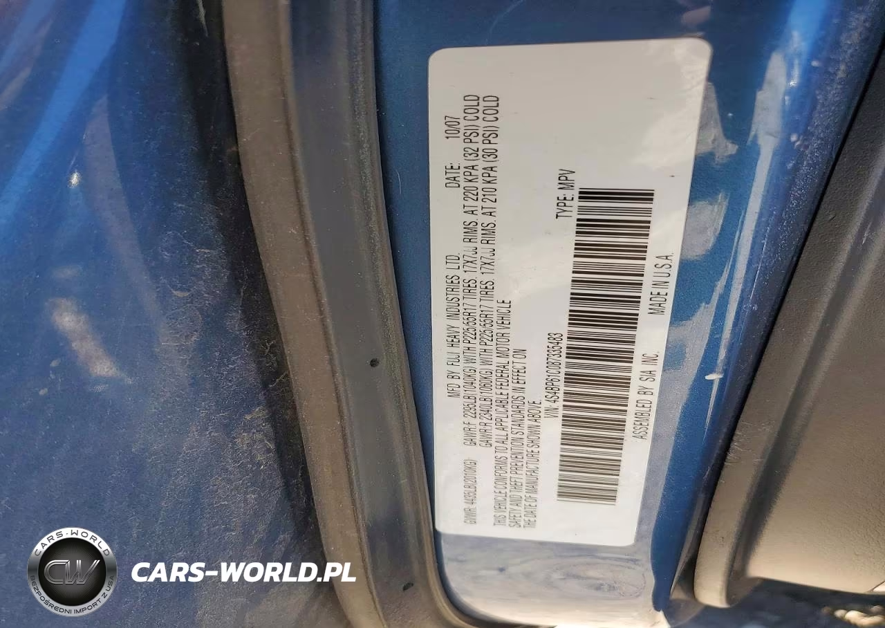 2008 Subaru Outback 2.5I VIN:4S4BP61C087335483 - 13