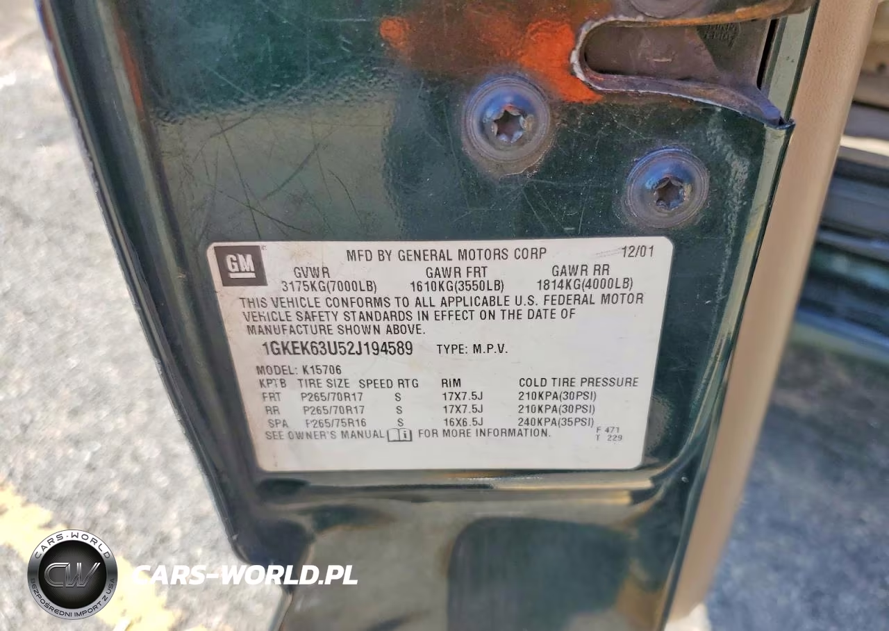 2002 GMC Denali VIN:1GKEK63U52J194589 - 14