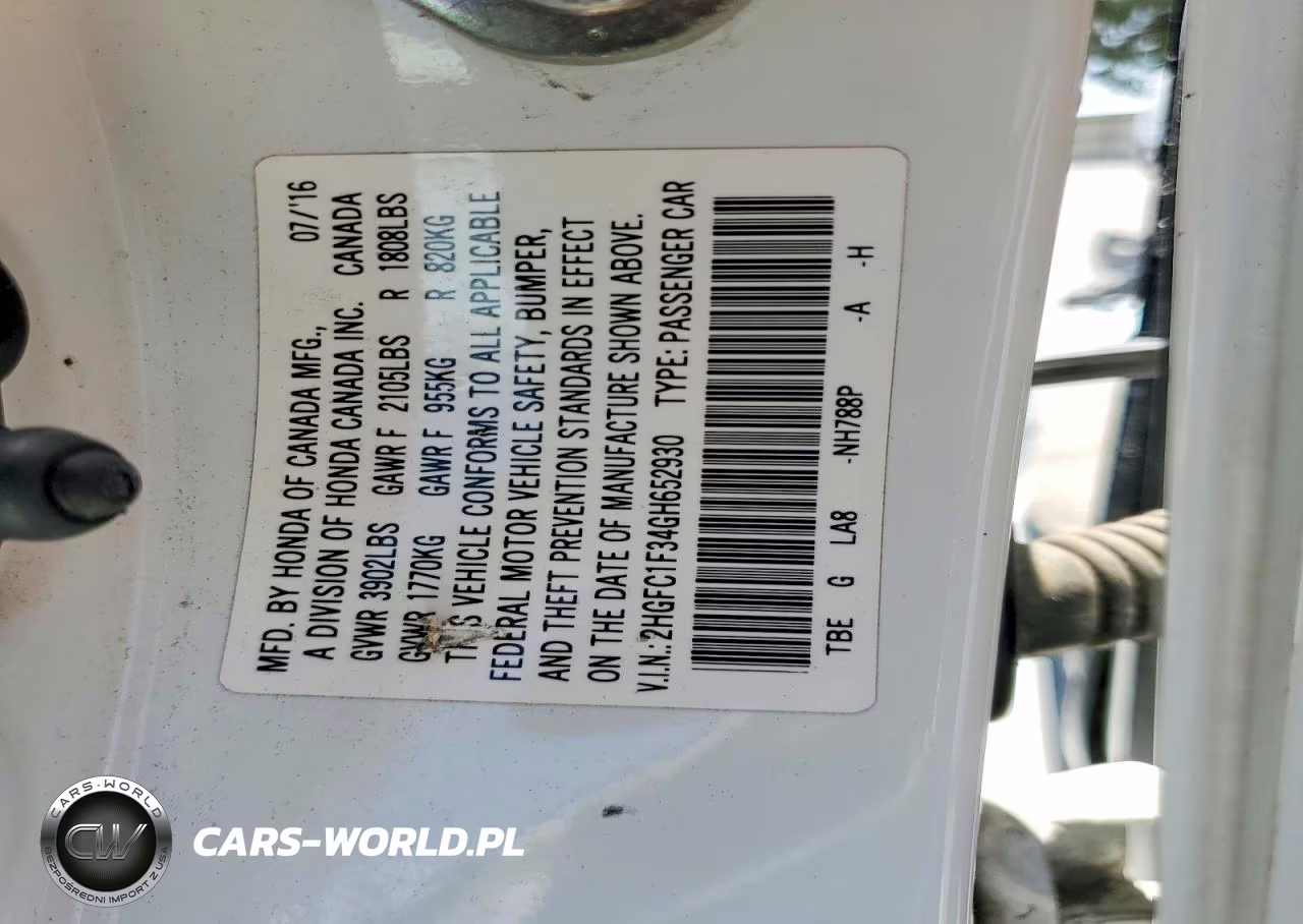 2016 Honda Civic Ex VIN:2HGFC1F34GH652930 - 12