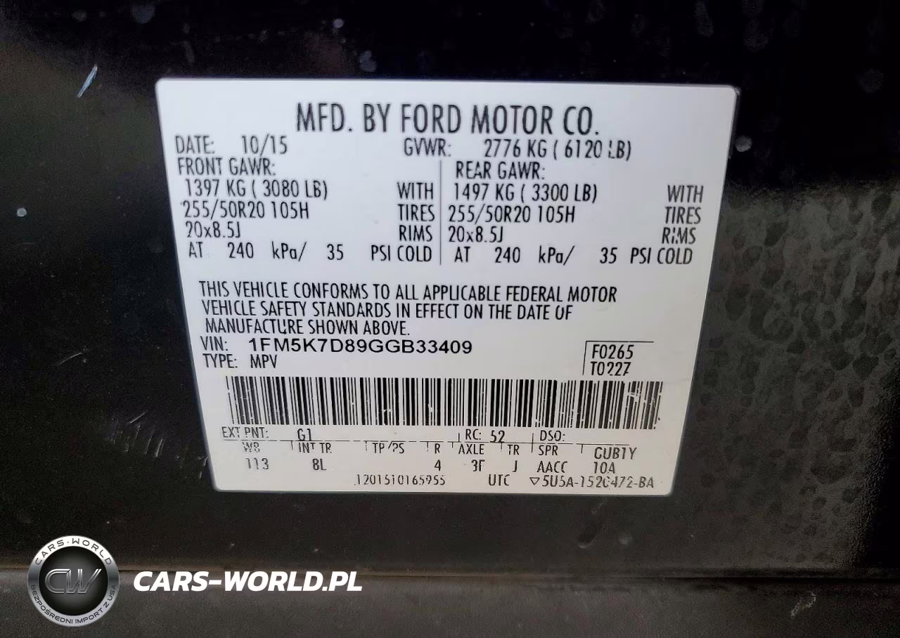 2016 Ford Explorer Xlt VIN:1FM5K7D89GGB33409 - 12