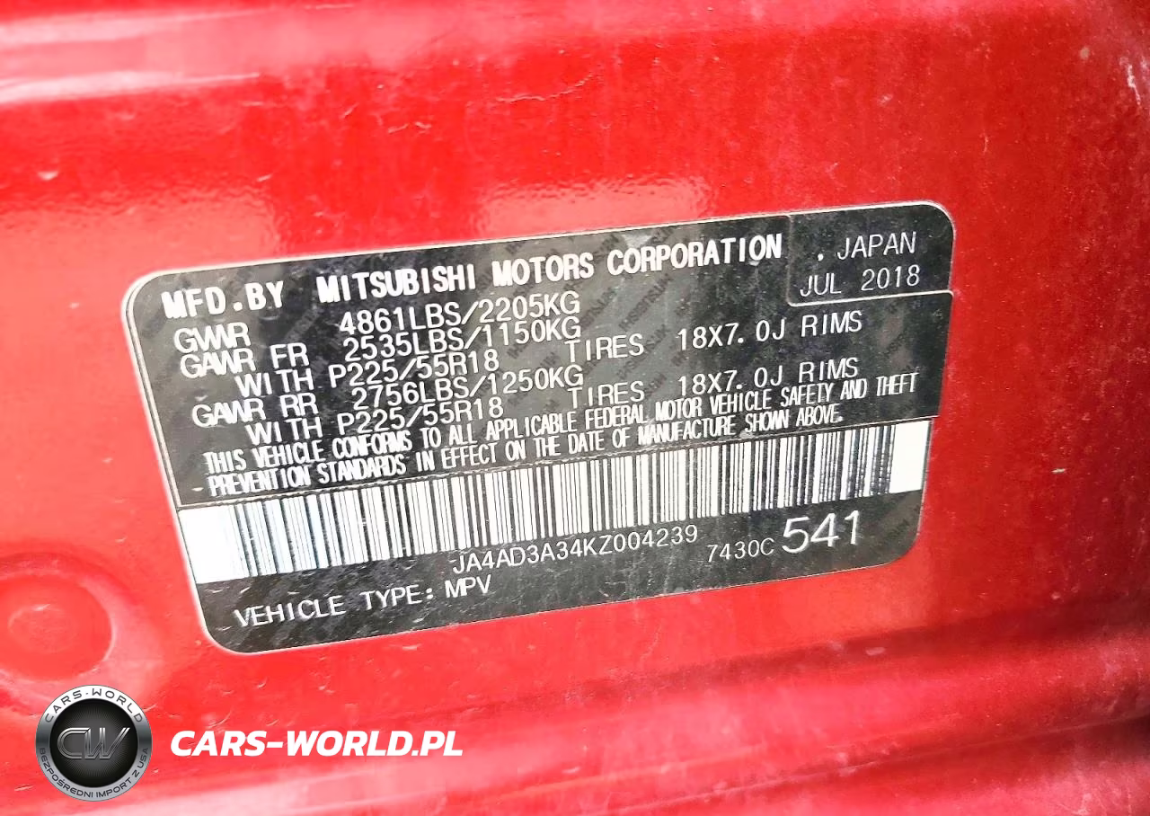 2019 Mitsubishi Outlander Se VIN:JA4AD3A34KZ004239 - 13