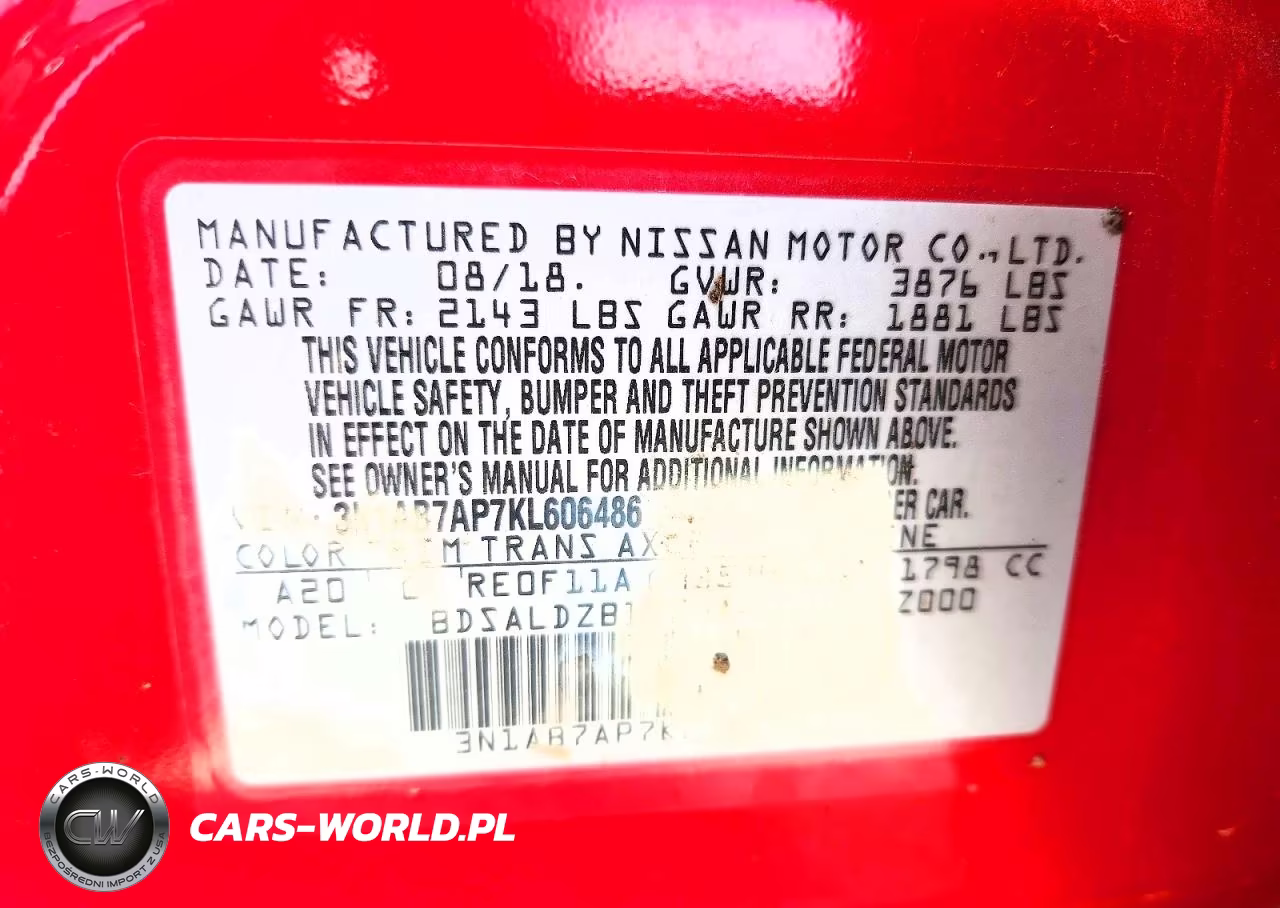 2019 Nissan Sentra Sv VIN:3N1AB7AP7KL606486 - 12