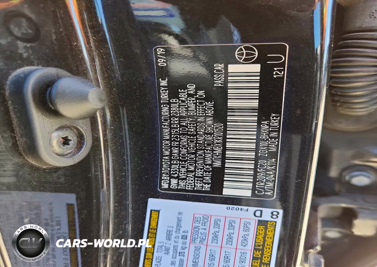 2019 Toyota C-Hr Le VIN:NMTKHMBX1KR101520 - 12