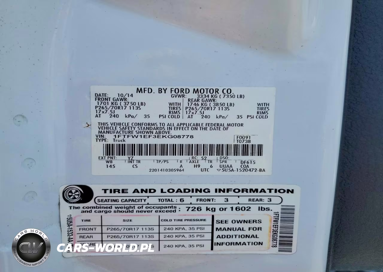 2014 Ford F150 Supercrew VIN:1FTFW1EF3EKG08778 - 12