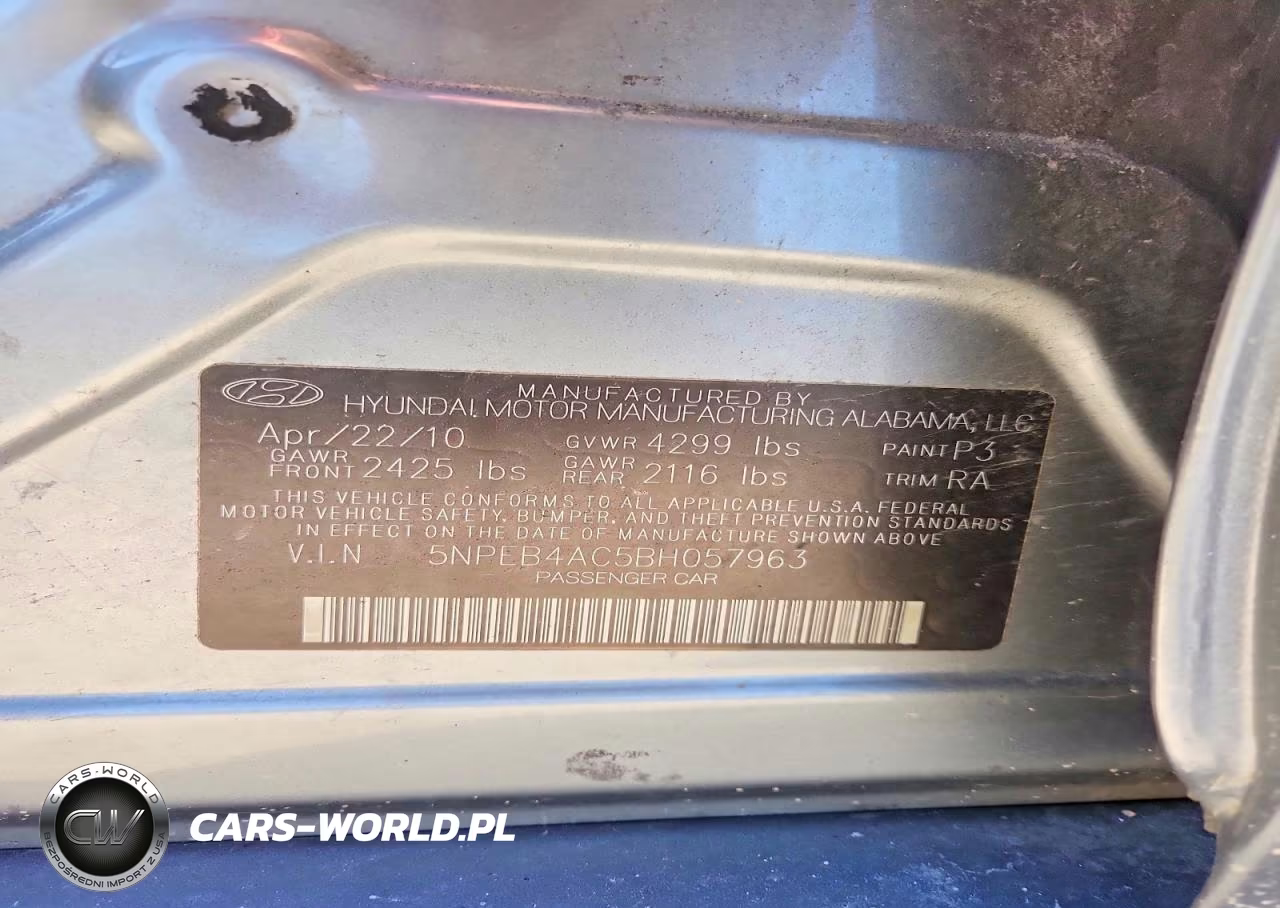 2011 Hyundai Sonata Gls VIN:5NPEB4AC5BH057963 - 12