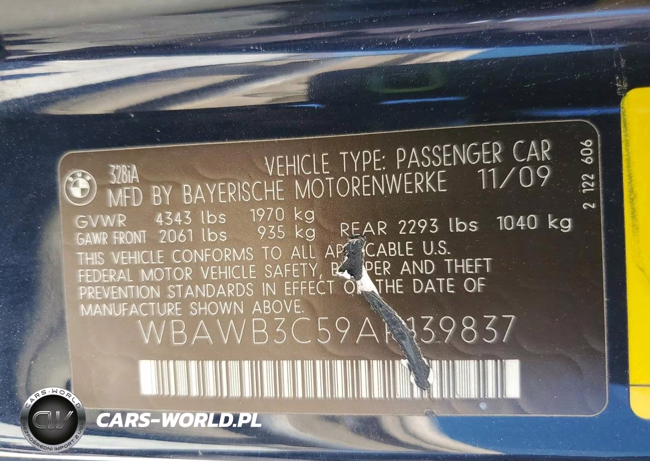 2010 BMW 328 I VIN:WBAWB3C59AP139837 - 12