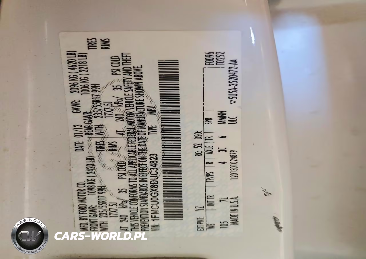2013 Ford Escape Se VIN:1FMCU0GX8DUC34823 - 13