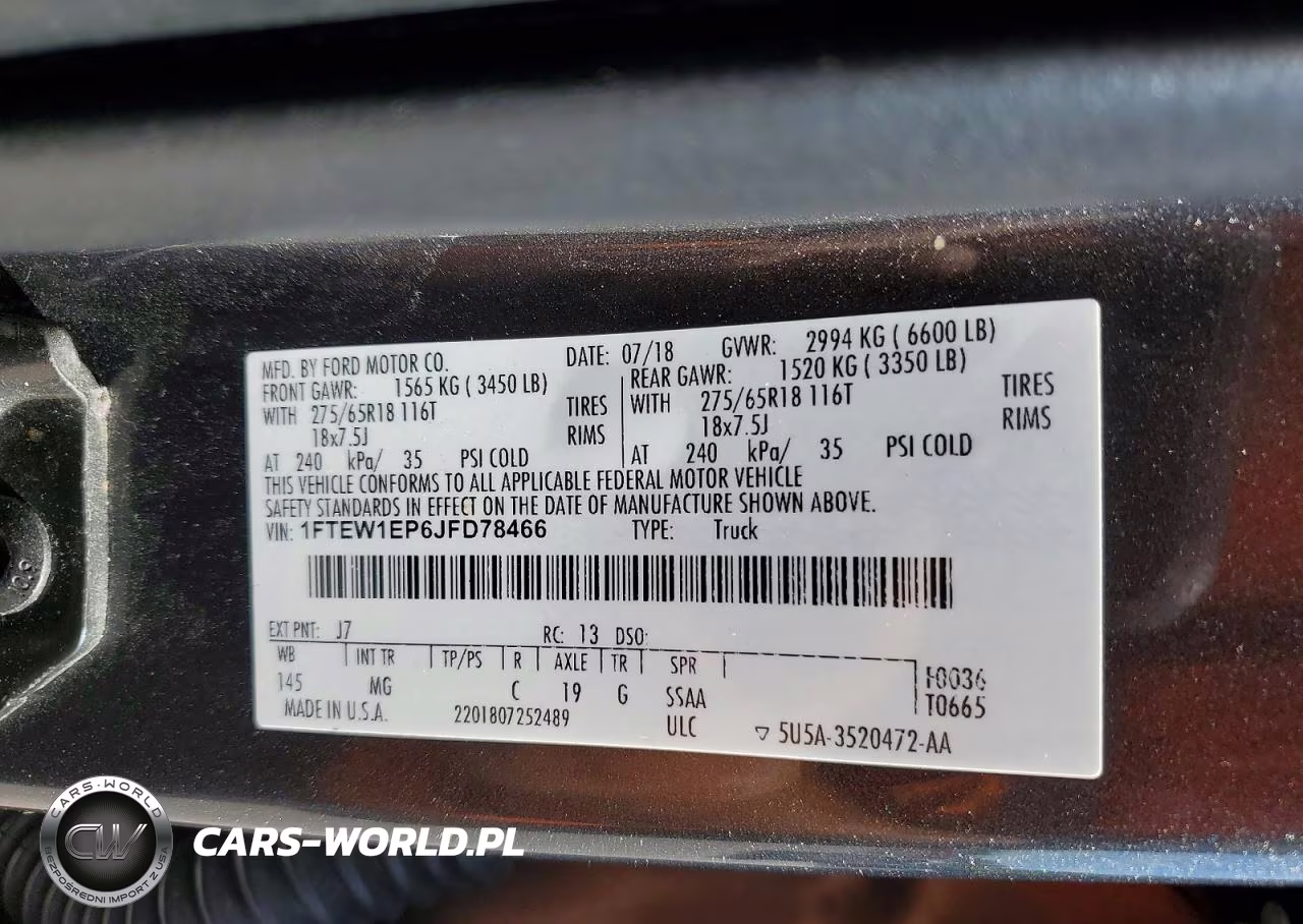 2018 Ford F150 Supercrew VIN:1FTEW1EP6JFD78466 - 12
