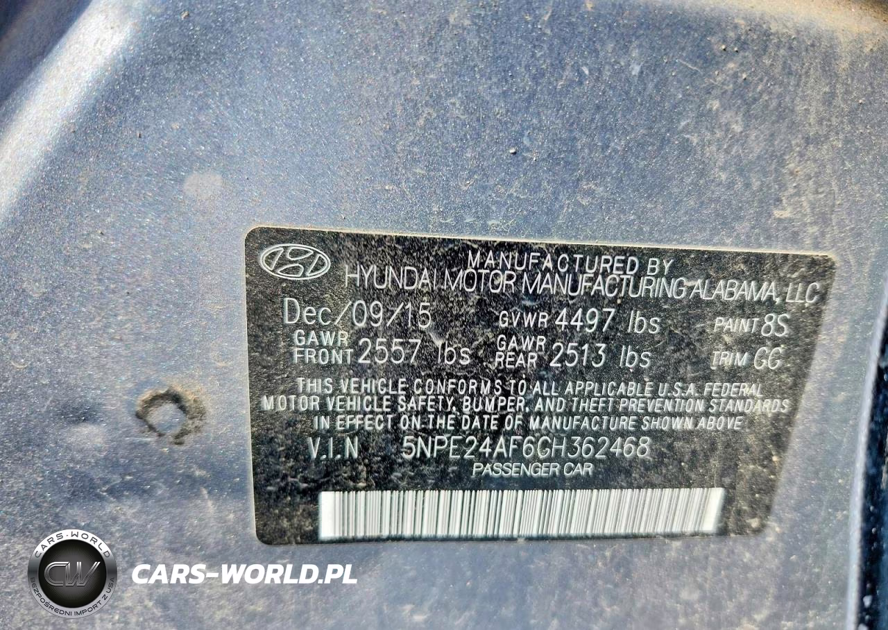 2016 Hyundai Sonata Se VIN:5NPE24AF6GH362468 - 12