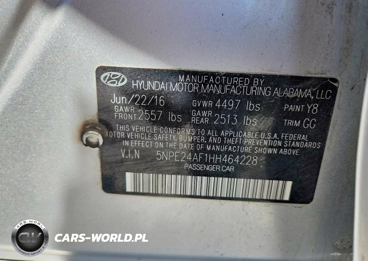 2017 Hyundai Sonata Se VIN:5NPE24AF1HH464228 - 12
