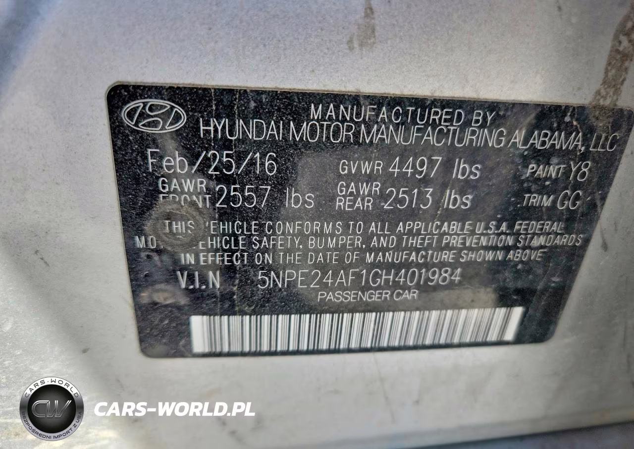 2016 Hyundai Sonata Se VIN:5NPE24AF1GH401984 - 12