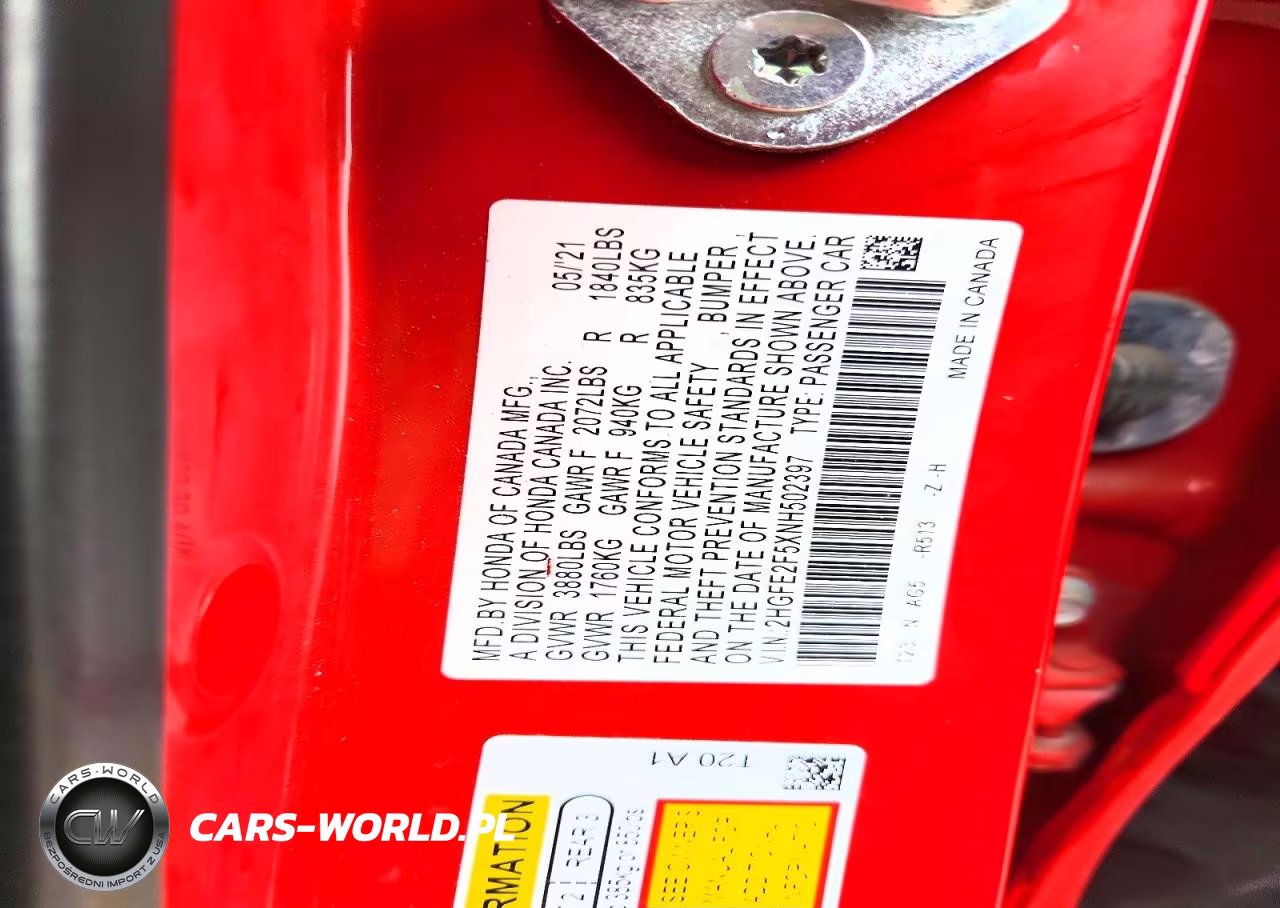 2022 Honda Civic Sport VIN:2HGFE2F5XNH502397 - 12