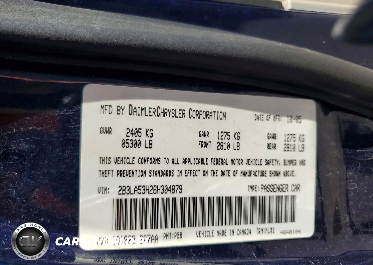 2006 Dodge Charger R VIN:2B3LA53H26H304879 - 12