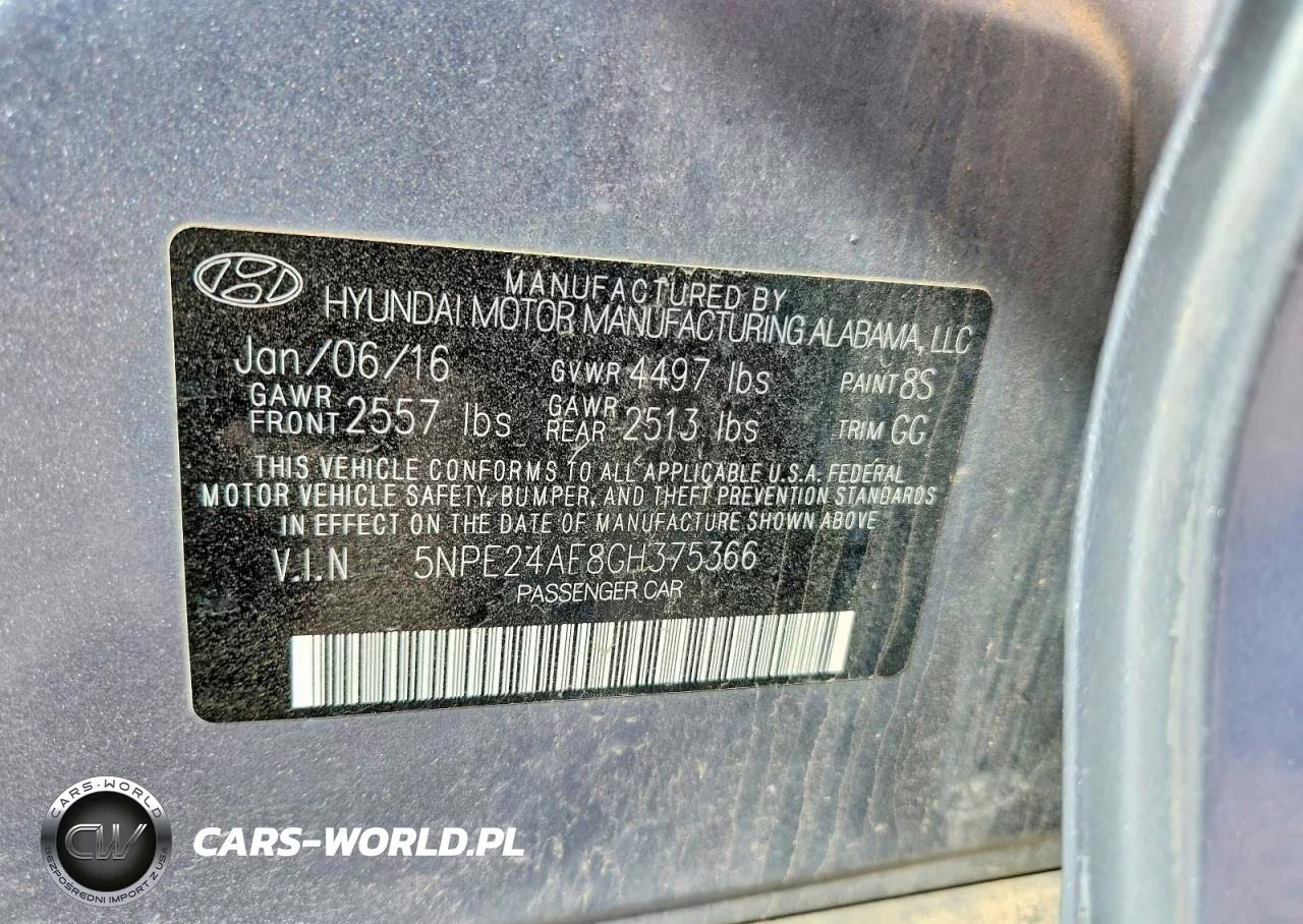 2016 Hyundai Sonata Se VIN:5NPE24AF8GH375366 - 12