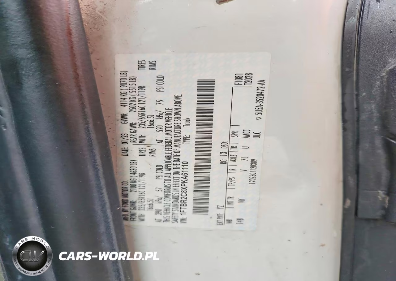 2023 Ford Transit 250 Delivery Van VIN:1FTBR2C8XPKA61110 - 12