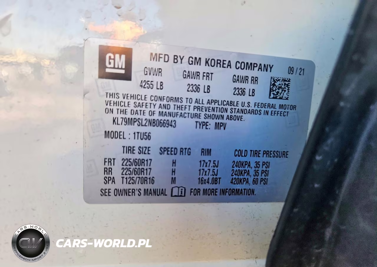 2022 Chevrolet Trailblazer Lt VIN:KL79MPSL2NB066943 - 12