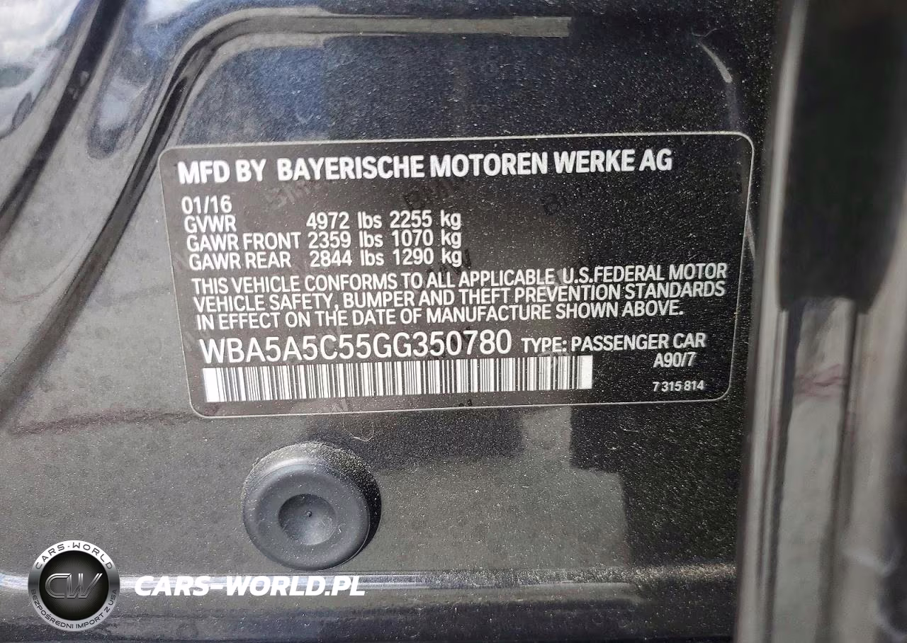 2016 BMW 528 I VIN:WBA5A5C55GG350780 - 12