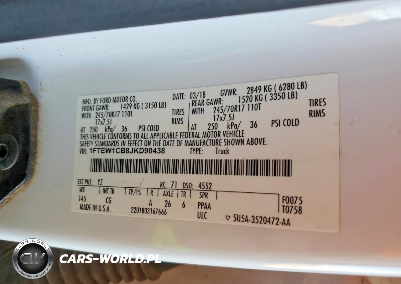 2018 Ford F150 VIN:1FTEW1CB8JKD90438 - 12