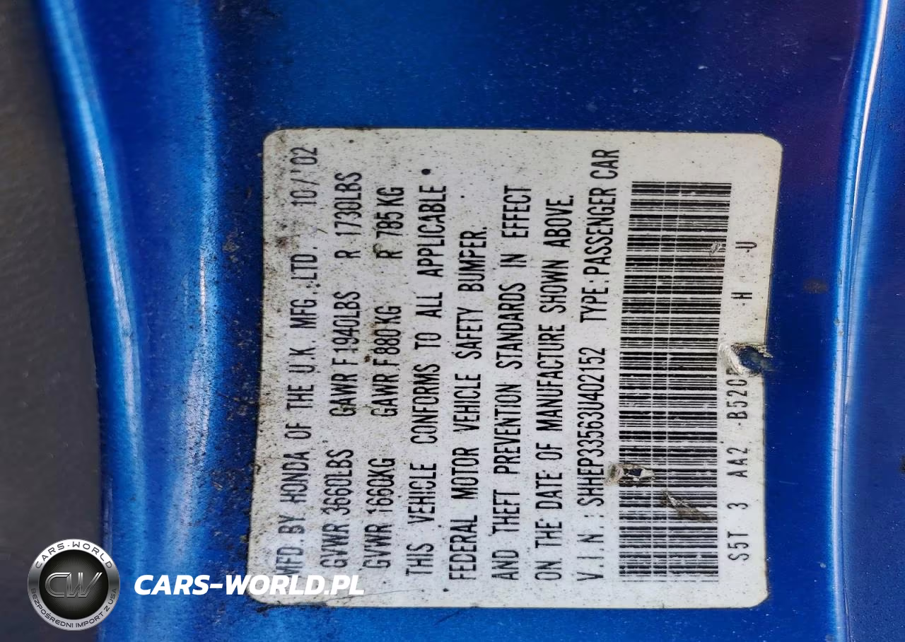 2003 Honda Civic Si VIN:SHHEP33563U402152 - 12