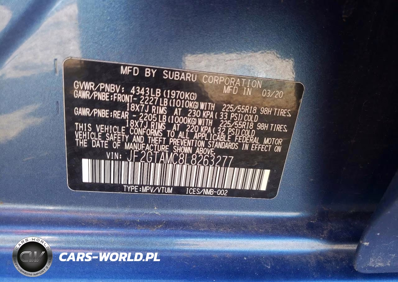 2020 Subaru Crosstrek Limited VIN:JF2GTAMC8L8263277 - 14