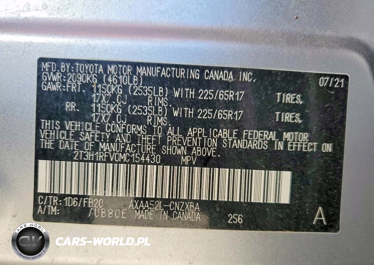 2021 Toyota Rav4 Le VIN:2T3H1RFV0MC154430 - 14
