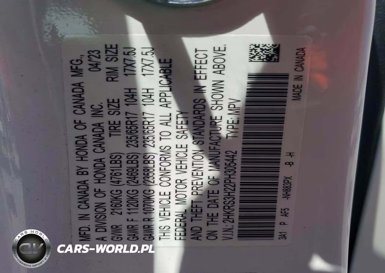 2023 Honda Cr-V Lx VIN:2HKRS3H22PH305442 - 12