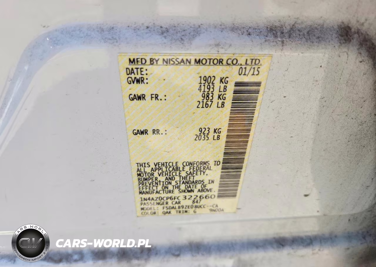 2015 Nissan Leaf S VIN:1N4AZ0CP6FC322660 - 12