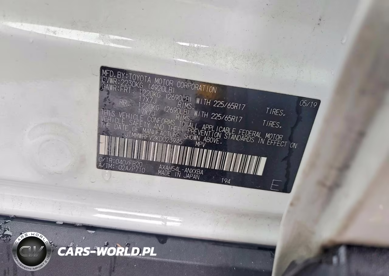 2019 Toyota Rav4 Le VIN:JTMMWRFV2KD023945 - 13