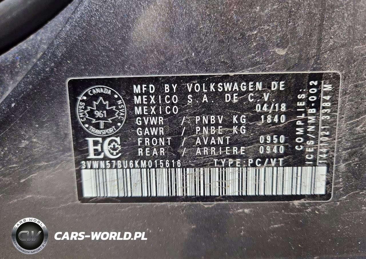 2019 Volkswagen Jetta S VIN:3VWN57BU6KM015616 - 12